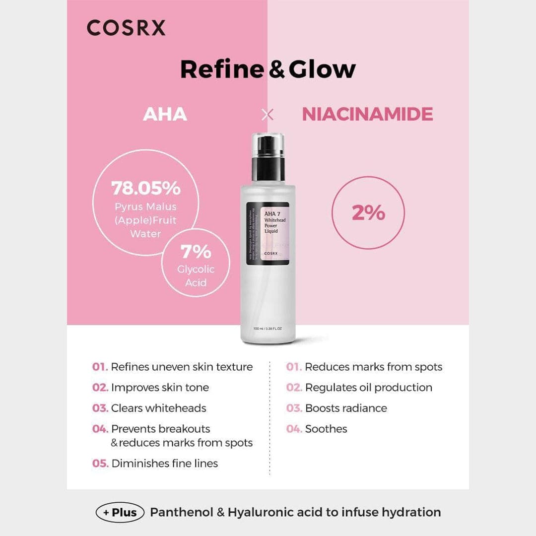 COSRX AHA 7 Whitehead Power Liquid Toner - Exfoliating & Brightening Formula for Clear, Glowing Skin