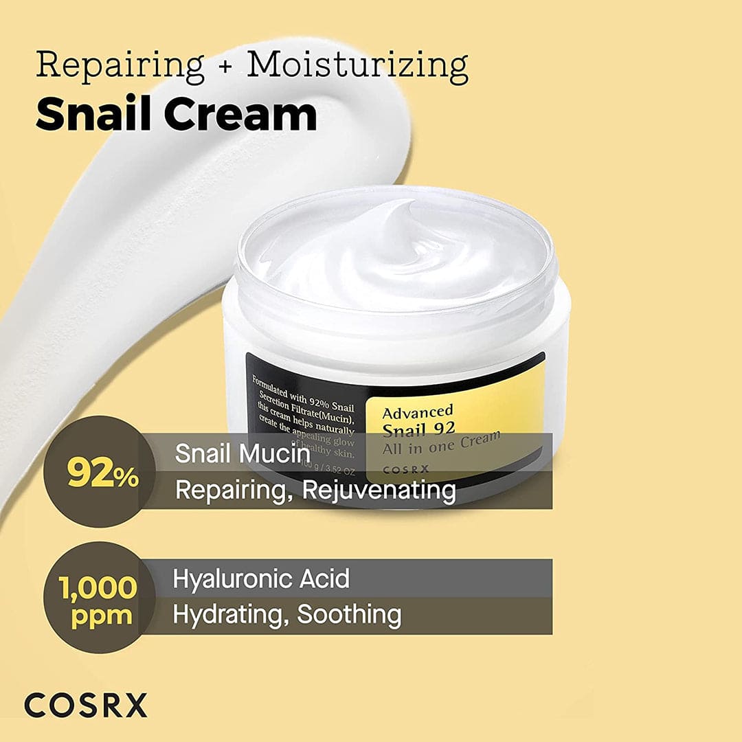COSRX Advanced Snail 92 All In One Cream: Deeply Moisturizing & Rejuvenating Face Cream