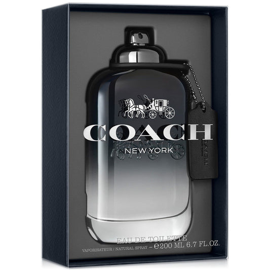 Coach New York Eau de Toilette for Men, 200ml Spray - Captivating Scent
