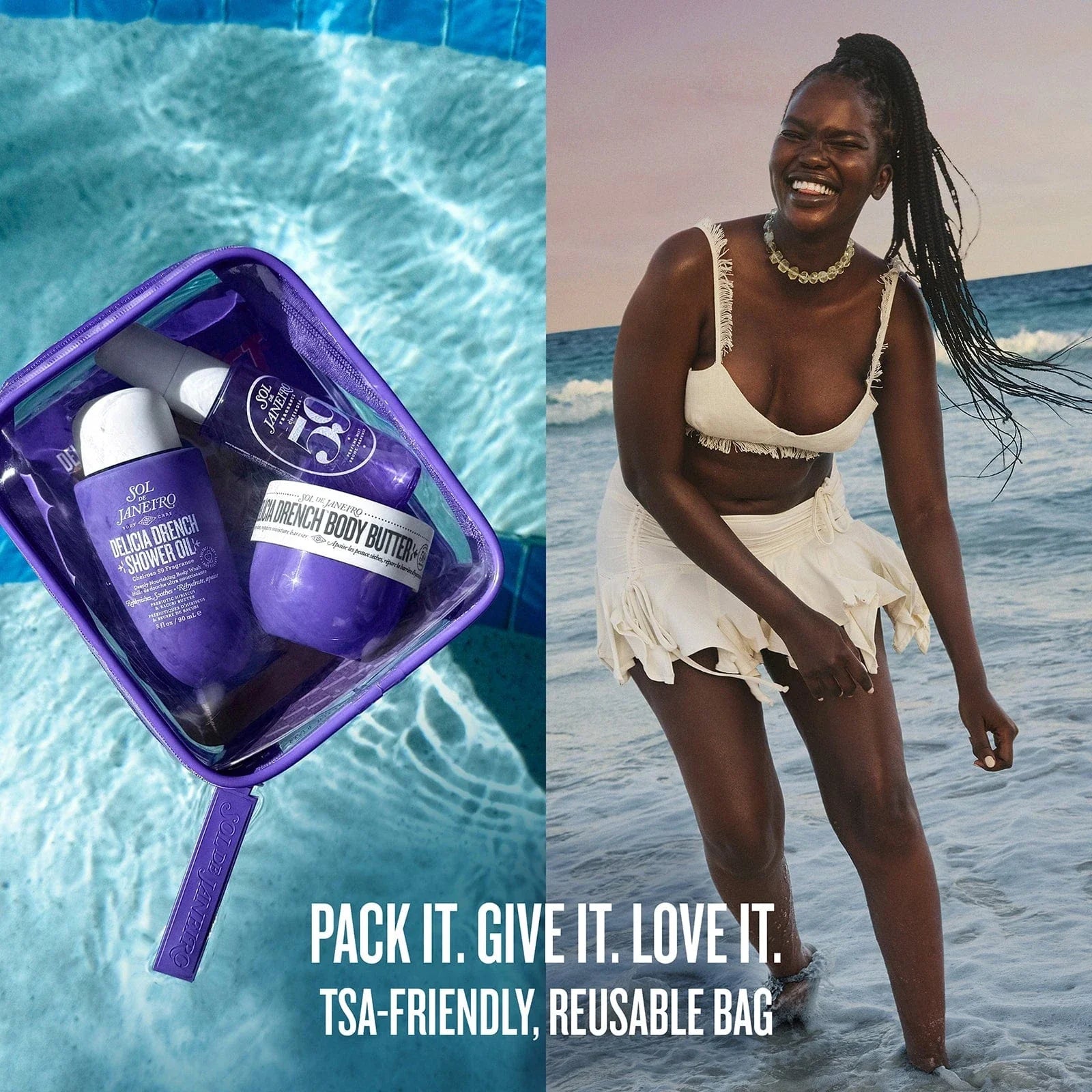 Delícia Drench™ Jet Set: Deeply Moisturizing Body Care Trio for Travel